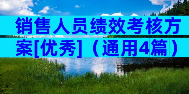 销售人员绩效考核方案[优秀]（通用4篇）